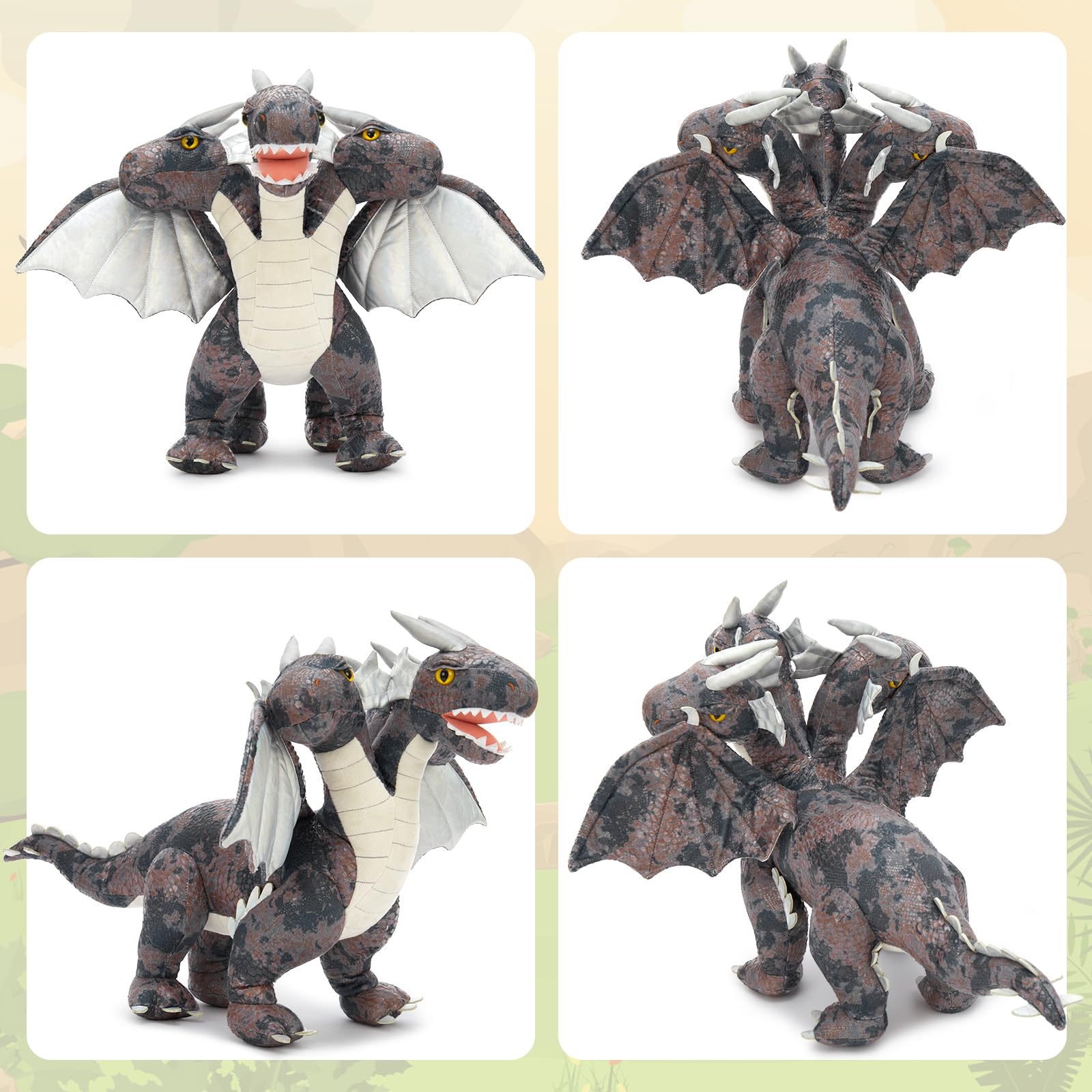 Amazon.co.jp: MaoGoLan フライングドラゴン 3つの頭を持つぬいぐるみ